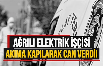 Ağrılı elektrik işçisi akıma kapılarak canından oldu!