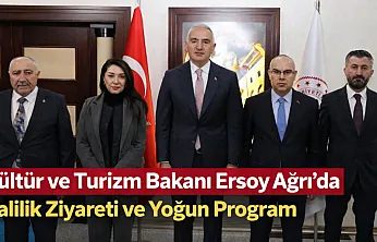 Kültür ve Turizm Bakanı Ersoy Ağrı'da: Valilik Ziyareti ve Yoğun Program