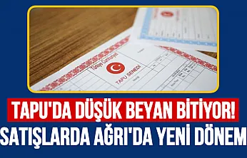 Tapu Devirlerinde Düşük Beyan Dönemi Sona Eriyor: Ağrı'da Gayrimenkul Satışlarında Yeni Dönem
