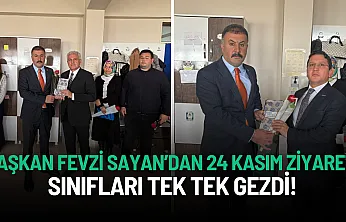 Tutak Belediye Başkanı Fevzi Sayan'dan 24 Kasım Öğretmenler Günü Ziyareti