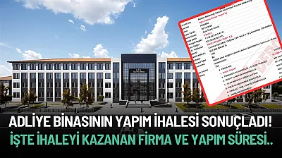 Ağrı Yeni Adalet Binası İhalesi Sonuçlandı: Kazanan Firma ve Yapım Süresi Belli Oldu!