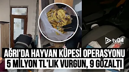 Ağrı'da Kaçak Hayvan Ticareti Operasyonu: 5 Milyon TL'lik Vurgun Önlenerek 9 Şüpheli Gözaltına Alındı