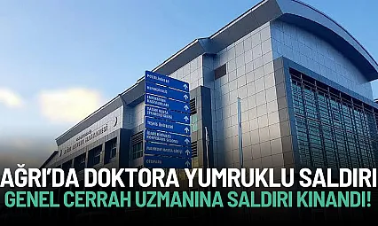 Ağrı Eğitim ve Araştırma Hastanesi'nde Doktora Yumruklu Saldırı