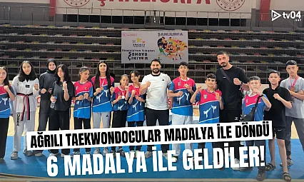 Ağrılı Taekwondocular Şanlıurfa'dan Madalyalarla Döndü!