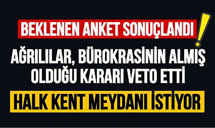Anket Sonuçları Açıklandı: Ağrılılar, Bürokrasinin Almış Olduğu Kararı Veto Etti!
