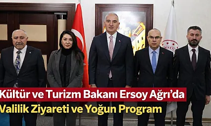 Kültür ve Turizm Bakanı Ersoy Ağrı'da: Valilik Ziyareti ve Yoğun Program