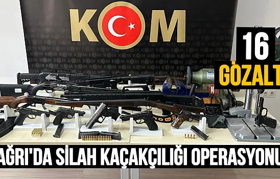 Ağrı'da Silah Kaçakçılığı Operasyonu: 16 Şüpheli Gözaltına Alındı