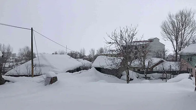 Kışın çetin geçtiği o ilçede tek katlı evler kara gömüldü
