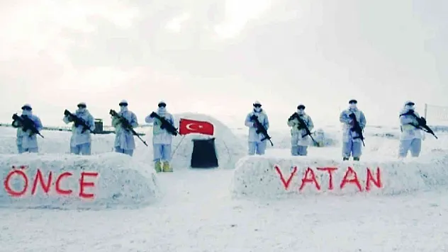 Jandarmadan dondurucu soğukta dosta güven düşmana korku mesajı
