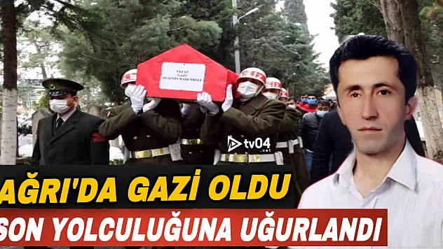 Ağrı'da terör gazisi olan Hüseyin Darendeli son yolculuğuna uğurlandı