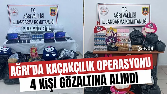 Ağrı'da Jandarmadan Kaçakçılık Operasyonu: 4 Gözaltı