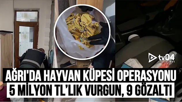 Ağrı'da Kaçak Hayvan Ticareti Operasyonu: 5 Milyon TL'lik Vurgun Önlenerek 9 Şüpheli Gözaltına Alındı