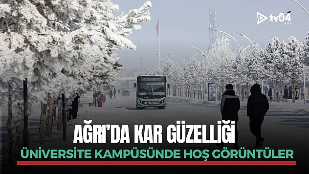 Ağrı'da kar güzelliği: Üniversite Kampüsü kartpostallık görüntüler sundu