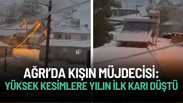 Ağrı'da Kışın Müjdecisi: Yüksek Kesimlere Yılın İlk Karı Düştü!