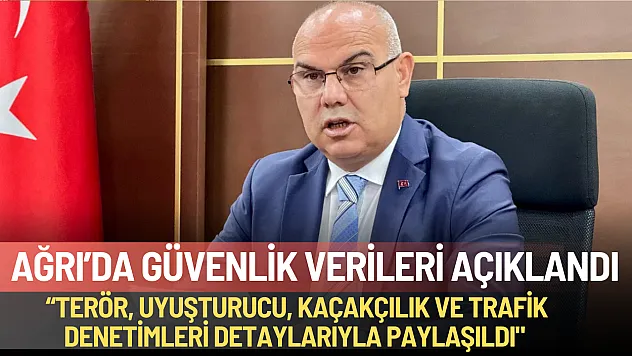 Ağrı'da Temmuz-Ağustos 2025 Dönemine Ait Güvenlik Verileri Açıklandı