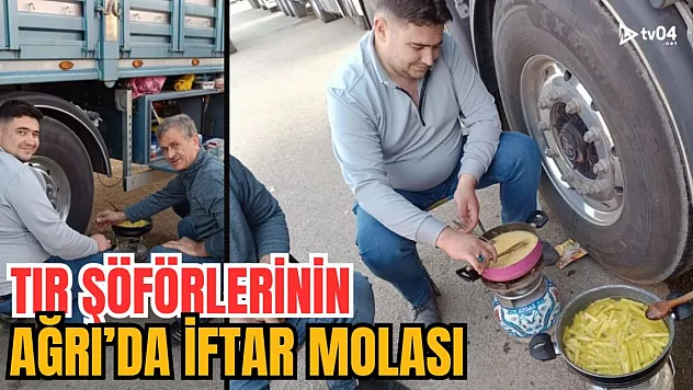 Ağrı'da Tır Şoförlerinden Yol Üstü İftar Buluşması