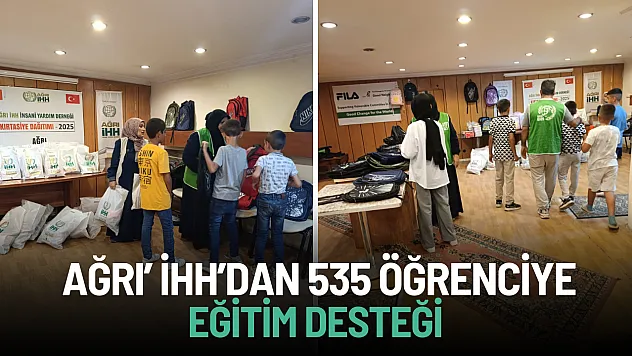 Ağrı İHH'dan 535 Öğrenciye Eğitim Desteği