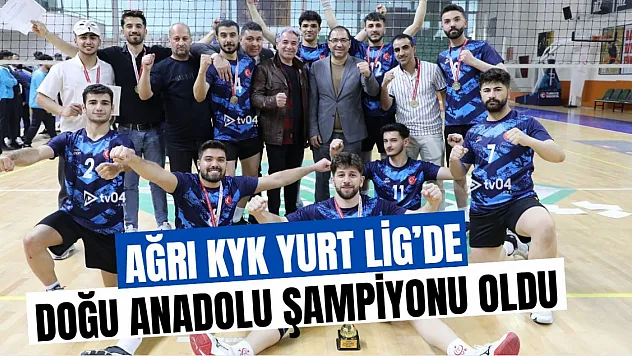 Ağrı KYK, YURTLİG Voleybol Turnuvasında Doğu Anadolu Şampiyonu Oldu