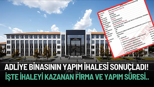Ağrı Yeni Adalet Binası İhalesi Sonuçlandı: Kazanan Firma ve Yapım Süresi Belli Oldu!