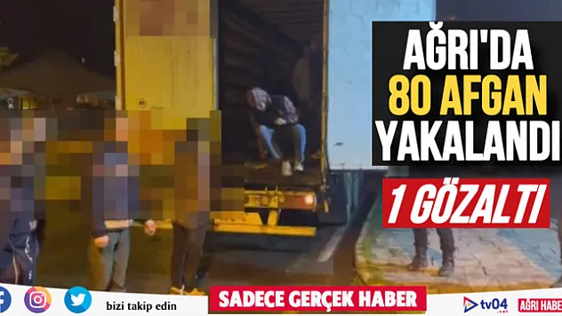 Ağrı'da Afgan uyruklu 80 düzensiz göçmen yakalandı
