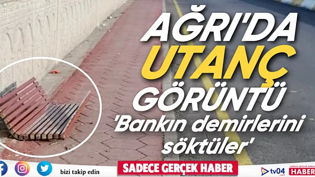Ağrı'da bankların demirlerini söküp kullanılamaz hale getirdiler