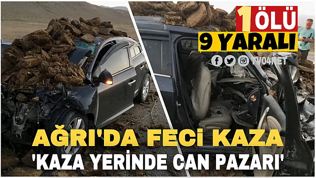 Ağrı'da feci trafik kazası: 1 ölü 9 yaralı