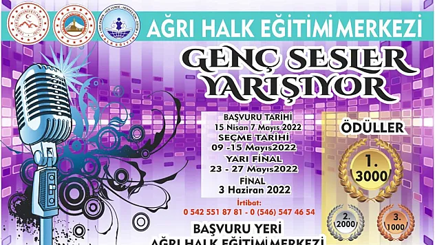 Ağrı'da Genç Sesler Yarışıyor