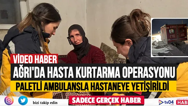 Ağrı'da hamile kadın paletli ambulansla kurtarıldı