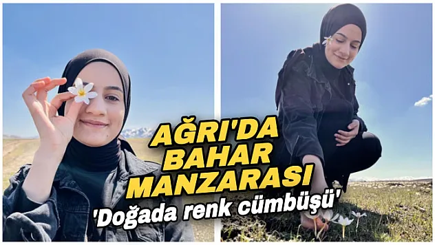 Ağrı'da ilkbaharla canlanan doğa, manzarasıyla mest ediyor