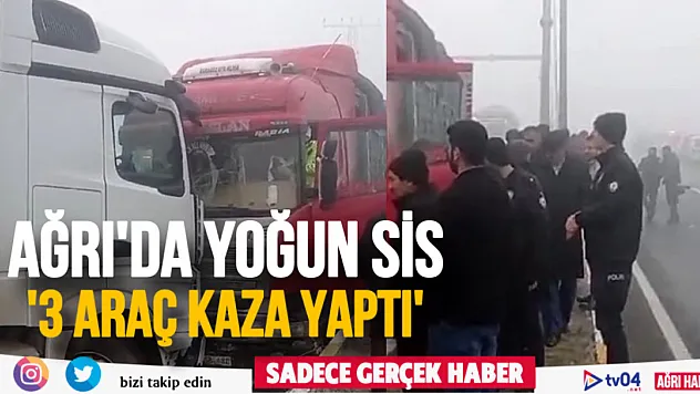 Ağrı'da sis zincirleme kazaya sebep oldu