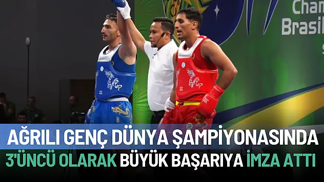 Ağrılı Öğrenci Murat Erdem Dünya Wushu Şampiyonasında 3'üncü Oldu