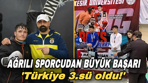Ağrılı sporcudan büyük başarı