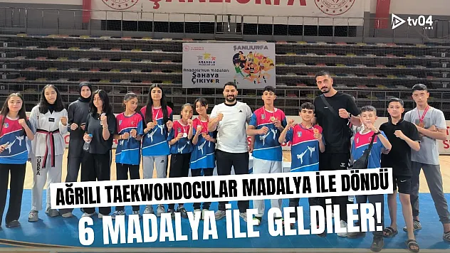 Ağrılı Taekwondocular Şanlıurfa'dan Madalyalarla Döndü!