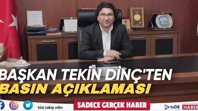 AK Parti Patnos İlçe Başkanı Tekin Dinç'ten Basın Açıklaması