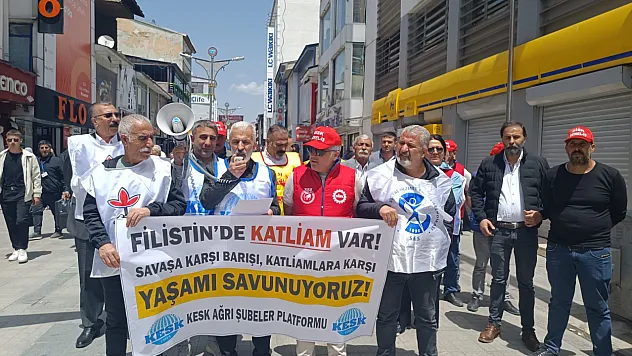 KESK Ağrı'dan İsrail'in Filistin Saldırılarına Tepki