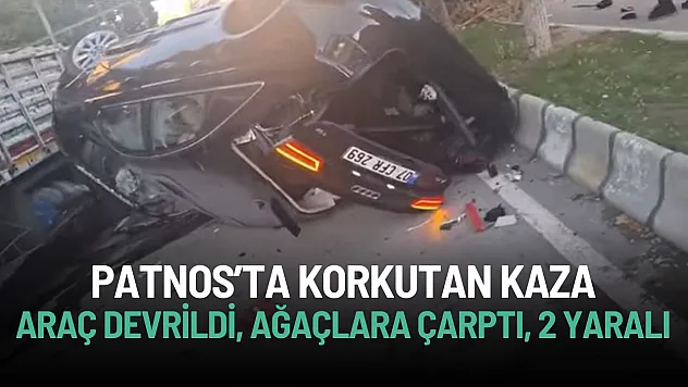 Patnos'ta Korkunç Kaza: Araç Devrildi, Ağaçlara Çarptı, 2 Yaralı