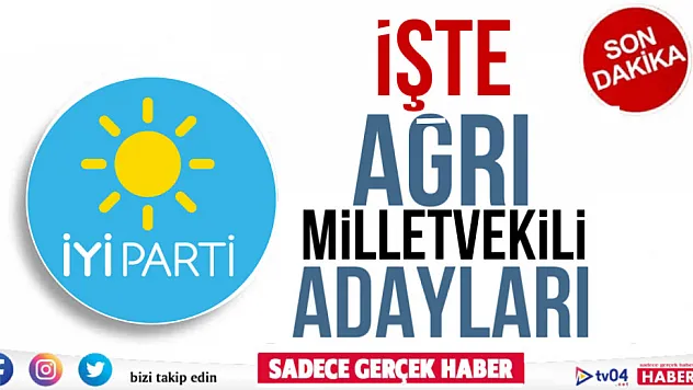 Son dakika… İYİ Parti Ağrı Milletvekili Adayları Belli Oldu