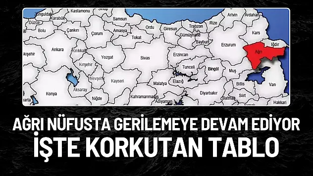 TÜİK Açıkladı: Ağrı Nüfusu ve İlçe Dağılımı Belli Oldu