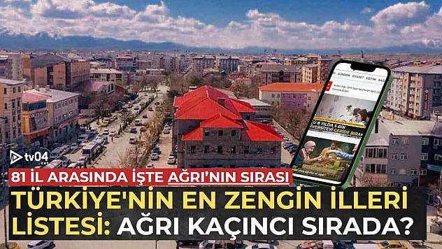 Türkiye'nin en zengin illeri listesi: Ağrı kaçıncı sırada?