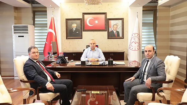 Vali Mustafa Koç, Denizbank Ağrı Şube Müdürü Volkan Koşik'i Kabul Etti