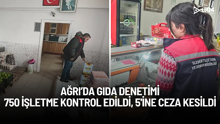 Ağrı'da Gıda Denetimi: 750 İşletme Kontrol Edildi, 5'ine Ceza Kesildi