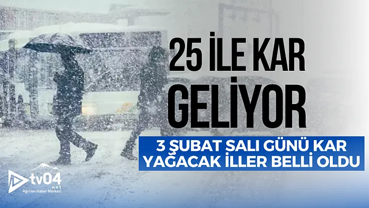 Meteoroloji uyardı: 25 ile kar geliyor, Ağrı’da lapa lapa kar bekleniyor