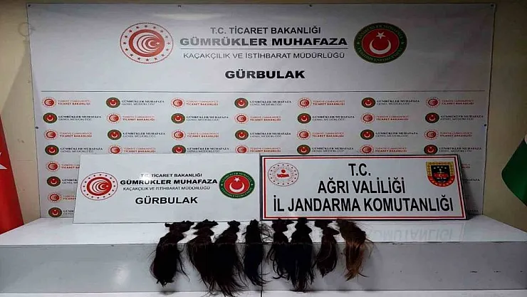 Ağrı'da gümrük kaçağı insan saçı ele geçirildi
