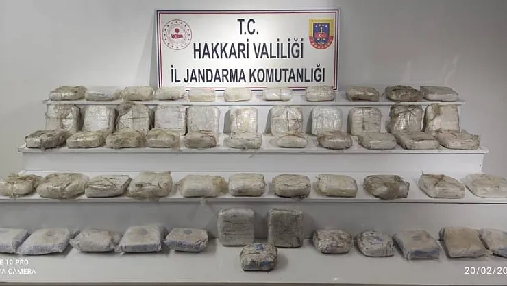 Hakkari'de 70 kilo 600 gram eroin ele geçirildi
