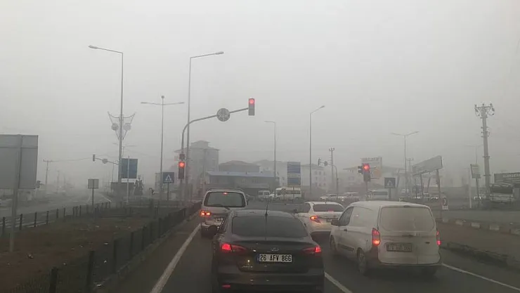 Iğdır-Ağrı karayolunda sis etkili oluyor
