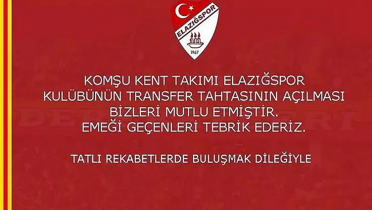 Elazığspor'un transfer yasağını kaldırması Malatya'yı da sevindirdi