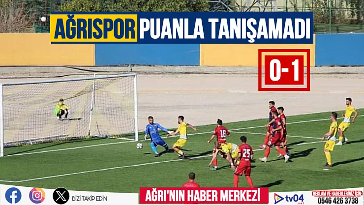 Ağrı 1970 spor ligin ikinci haftasında puanla tanışamadı