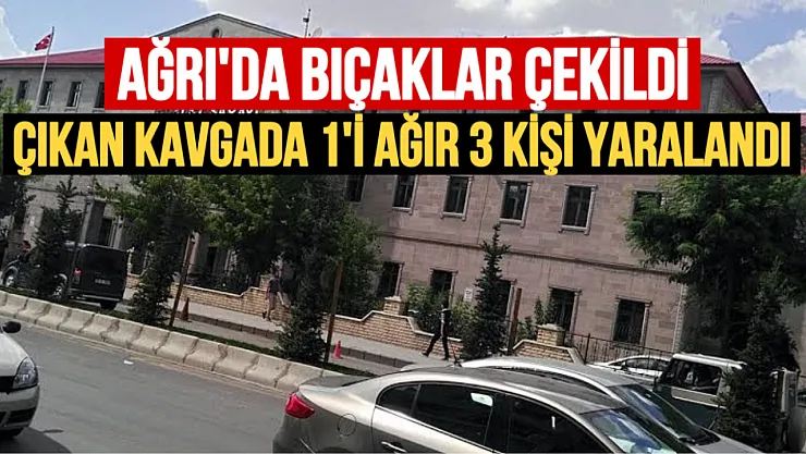 Ağrı Adliyesi Bahçesinde Bıçaklı Kavga: 1'i Ağır 3 Yaralı