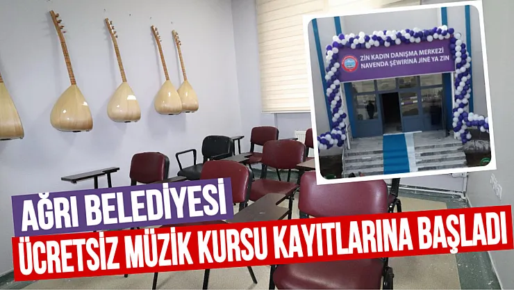 Ağrı Belediyesi'nden Sanata Destek: Ücretsiz Müzik Kursu Kayıtları Başladı
