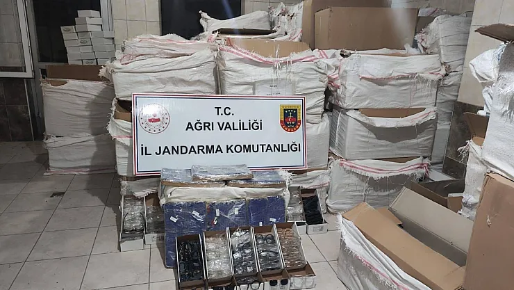 Ağrı'da 45 milyon 550 bin TL'lik gümrük kaçağı malzeme ele geçirildi